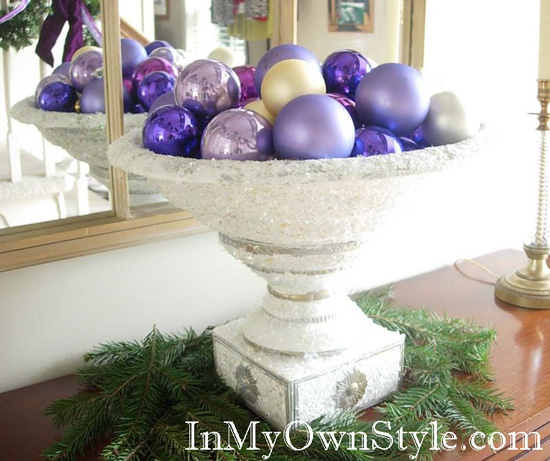 How to display Christmas Ornaments