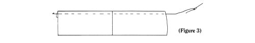Diagram showing how to make a fabric cover for a stool