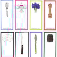 Free Printable Illustrated Cookbook Markers