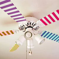 How to paint stripes on a ceiling fan
