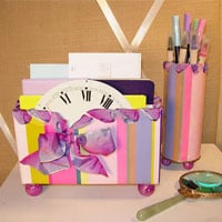 How to make desk set organizers using repurposed and recycled items
