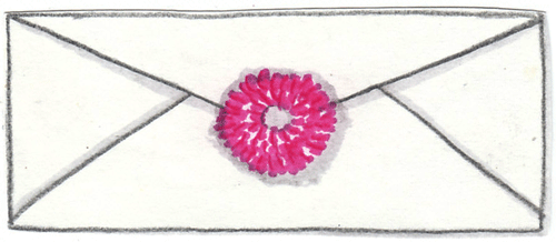 Ruffled-flower How to make a ruffled floral embellsihment for a envelope