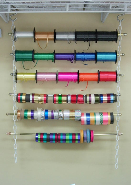 Easy way to organize a lot of ribbon