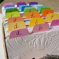 Make a Paint Chip Rolodex