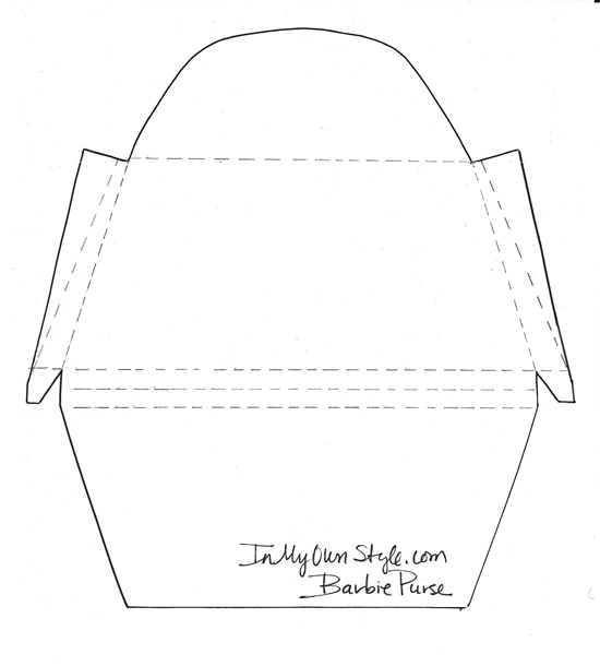 Template for Clutch Purse Gift Bag
