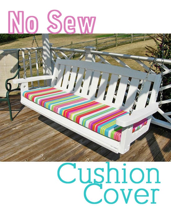 How to make a no sew cushion cover for any size seat, chair or sofa.