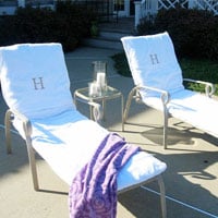 How to make covers for outdoor chairs using beach towels