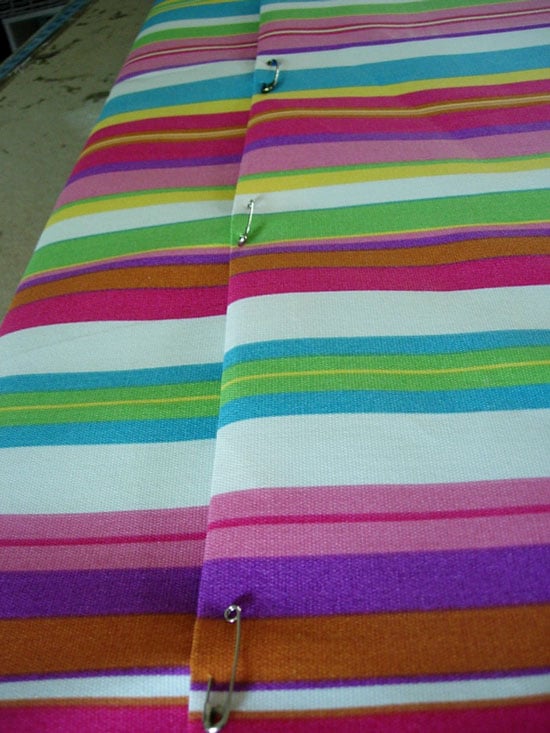 No Sew chair cushion