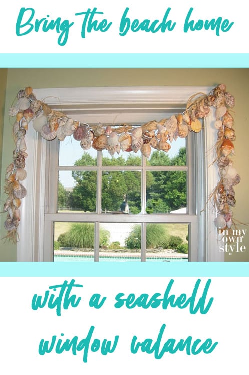 DIY Seashell Window Valance: Perfect Summer Style to bring the beach home with you.