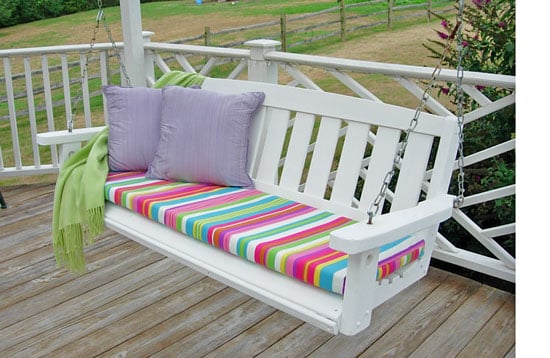 How to make a no sew porch swing cushion and cover