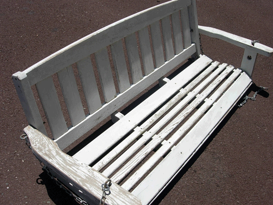 porch swing makeover