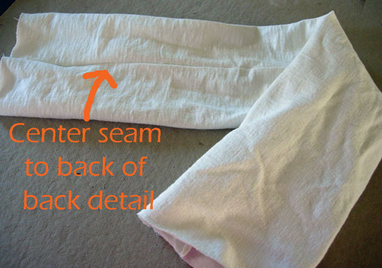 Chair Back Slipcover Step by step tutorial