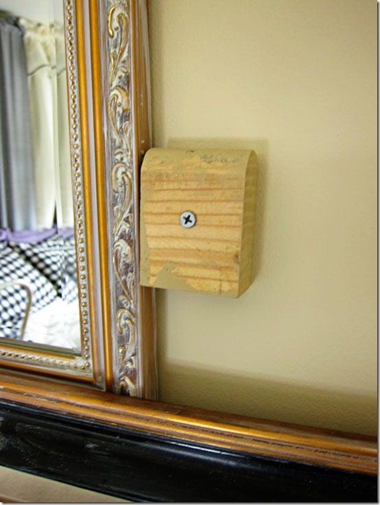 block used for a mirror galley wall