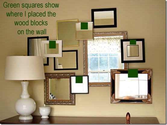tip for hanging a mirror gallery wall