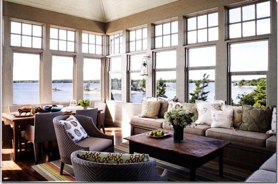 Home with living room view of the sea