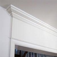 How to install crown molding above a door