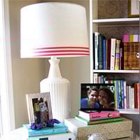 How to decorate a lampshade with ribbon