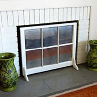 Window Sash Fireplace Screen