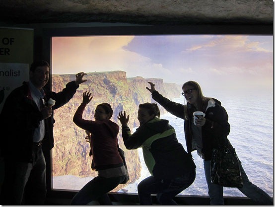 Ireland-Cliffs-of-Mohr- image with girls in shadow in front of it.