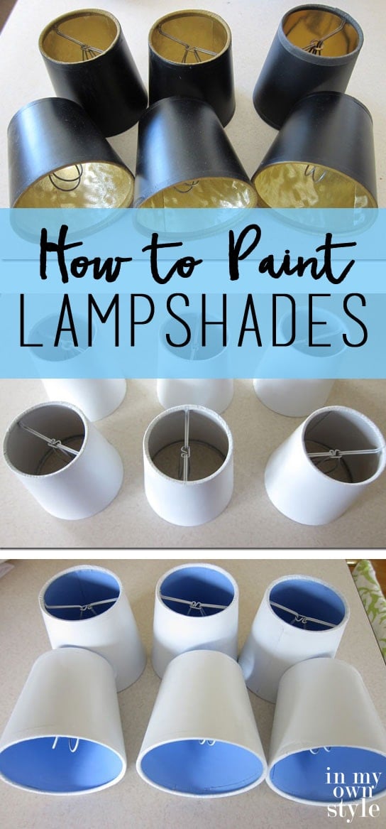 How to Paint Lampshades to brighten the lighting in your room.