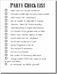 Quick Entertaining Ideas Party-Checklist