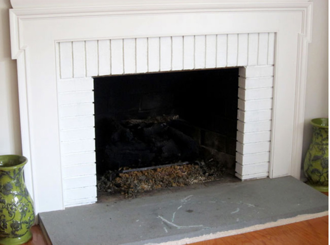 painted fireplace