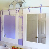 How to make frames for Bathroom mirror using wood molding