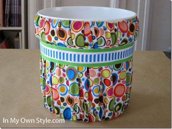 Paint-Bucket-and-Fabric-Covered waste can