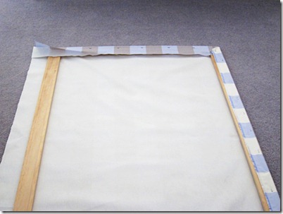 Cover a wood frame with fabric