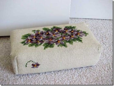 Brick-Doorstop-with-Needlepoint: Make a decorative doorstop 