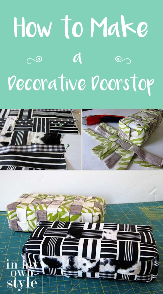 How to make a Decorative Doorstop with Fabric and Ribbons