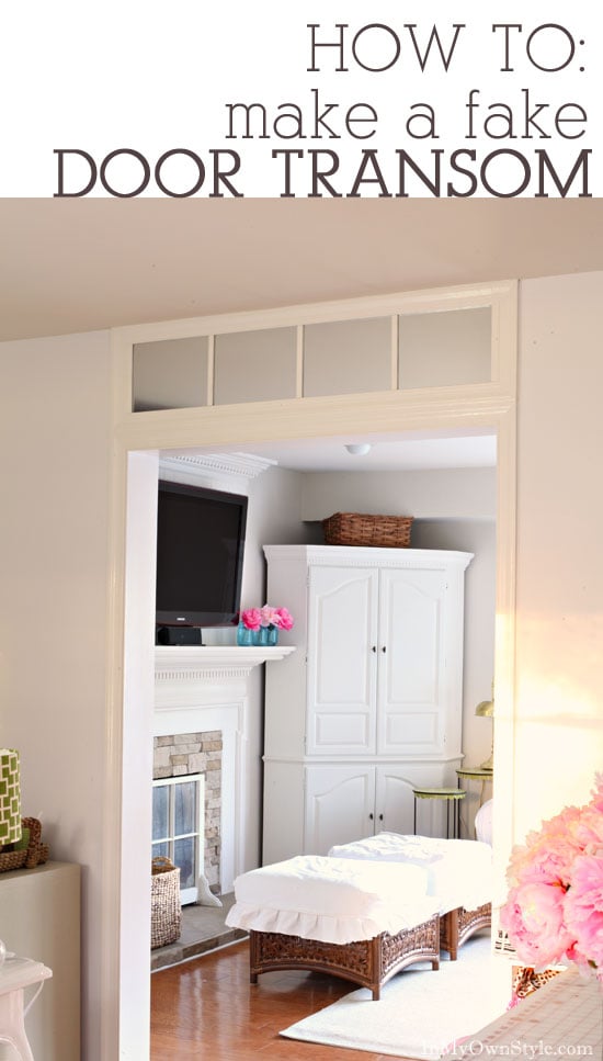 How to make a fake window transom for over a doorway.