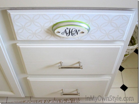 Martha-Stewart-Stencil-on Drawer with Monogram