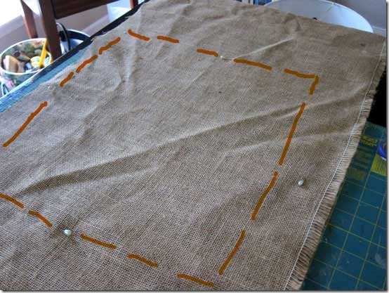 Burlap pillow tutorial
