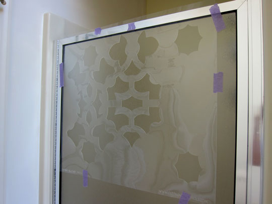How to stencil a shower door