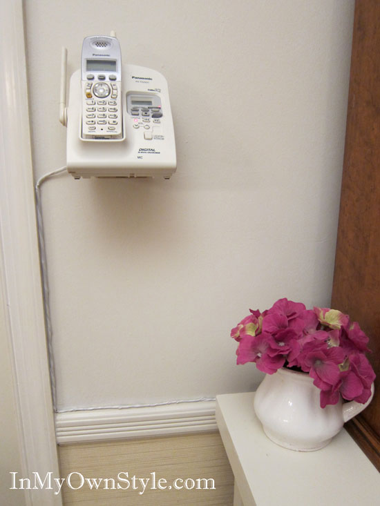 How to hide wires hanging from a wall