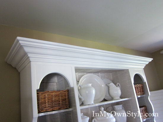 How to add lighting to the top of a dining room hutch or china cabinet.