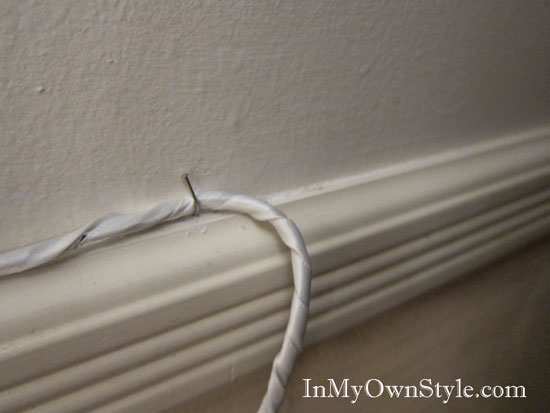 Hanging Cord and wire hiding trick