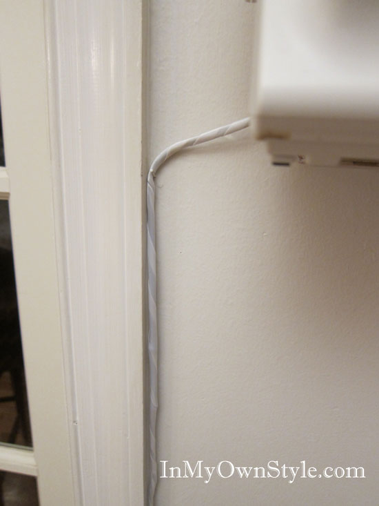 How to hide the wires on a landline telephone