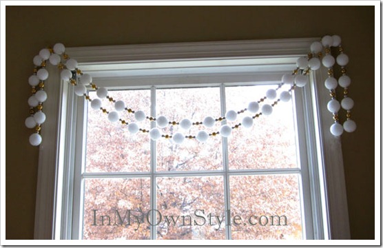 Christmas tree garland decorating