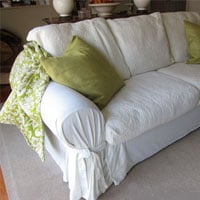 How to make easy slipcovers for sofas, chairs,and ottomans