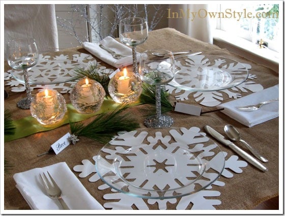 Christmas Tablesetting ideas from the dollar store