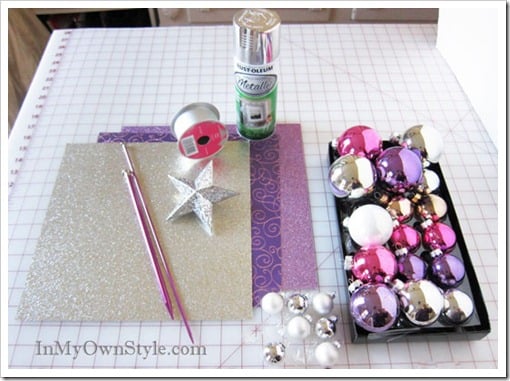 Supplies-Needed to make an ornament Christmas Tree