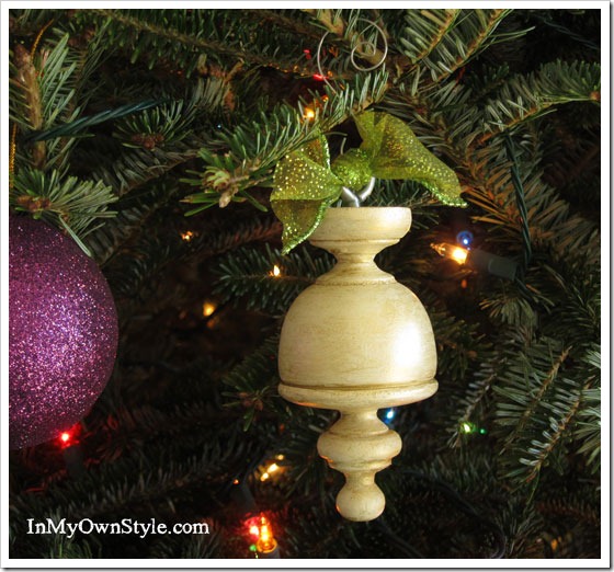 How to make an ornament out of a curatin rod finial