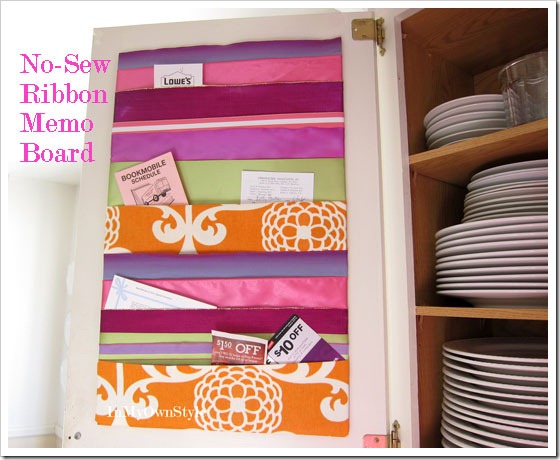 How to make a memo board using ribbon