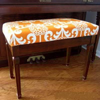 How to make a no sew cushion cover for a piano bench