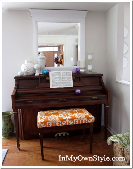 How to make a no sew cushion cover for a bench