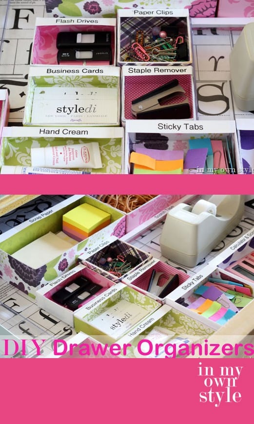 Colorful DIY Drawer Organizers