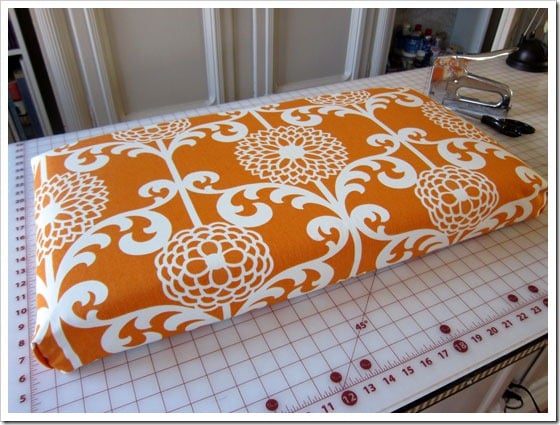 how to wrap fabric-around-foam for seat cushions