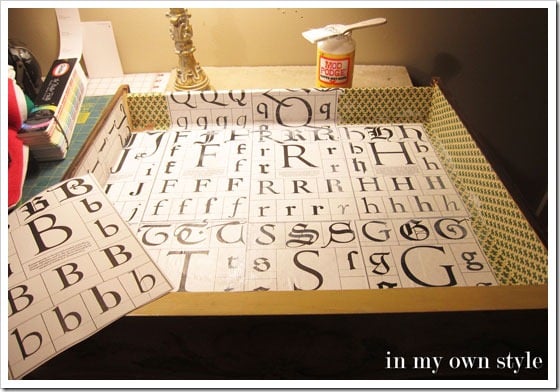 How to line a draw with decorative paper